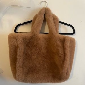 fuzzy tote bag